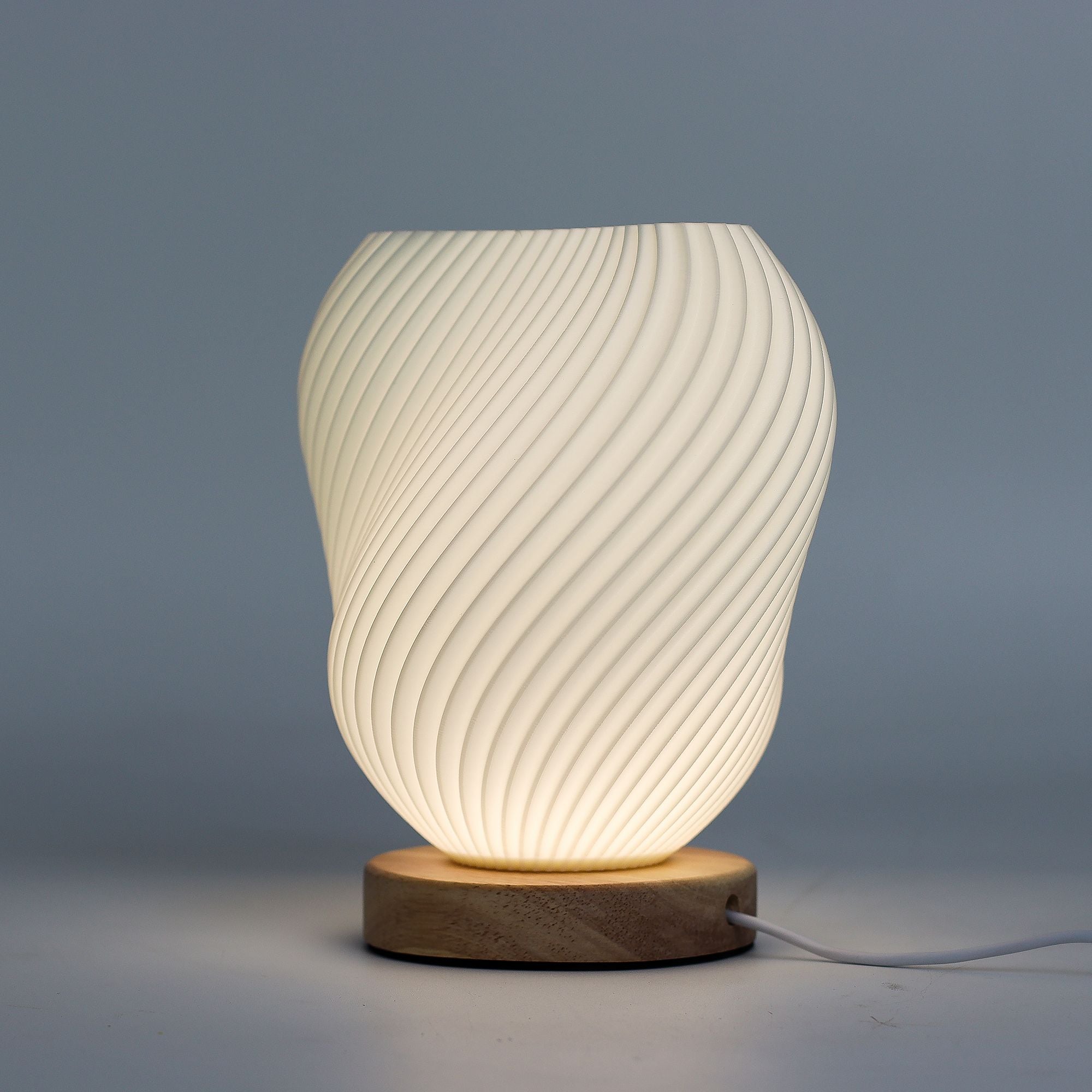 New Wave Twisted Shell Lamp – USB, 3 Light Settings
