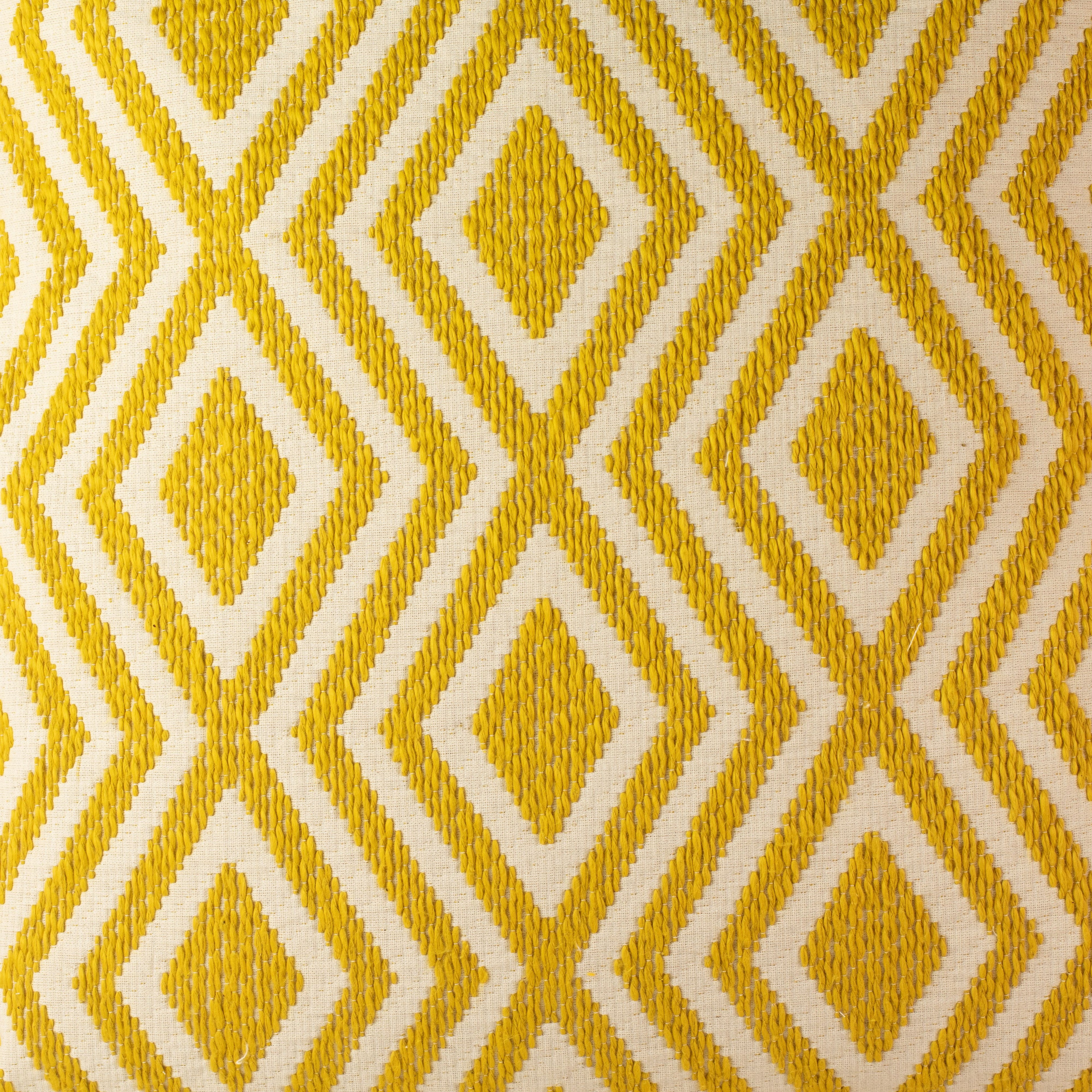 Classic Cushion Cover - Mustard Diamonds - 60x60cm - Jumbo Style