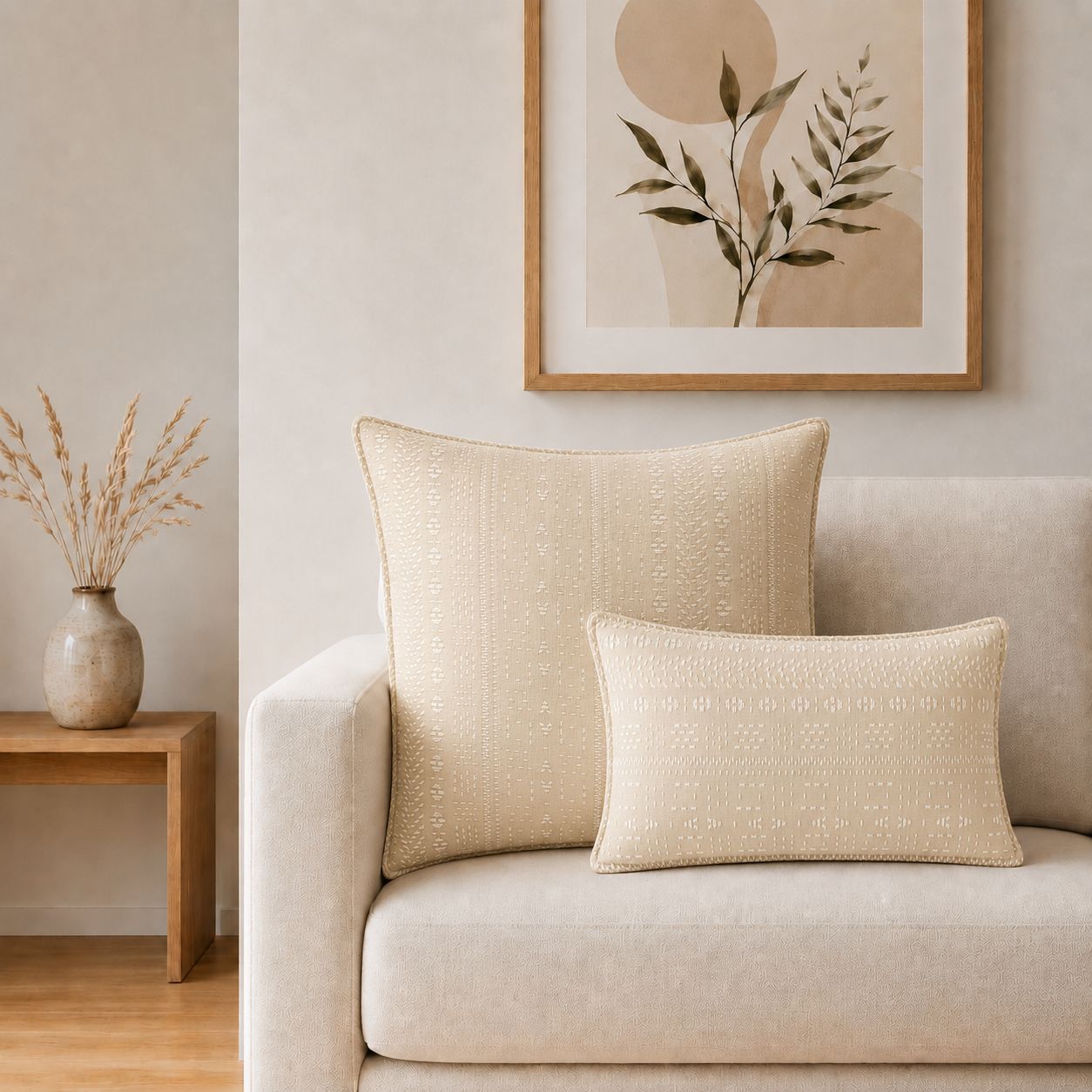 Classic Cushion Cover - Soft Stone- 60x60cm - Jumbo Style