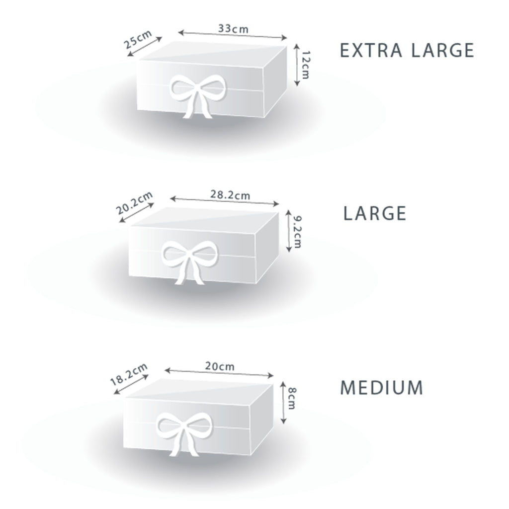 Flat Pack Gift Box - Medium Square (20x18.2x8cm) - Ivory